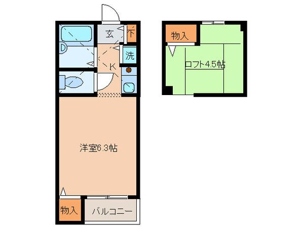 リーベンあさひの物件間取画像